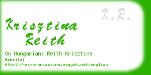 krisztina reith business card